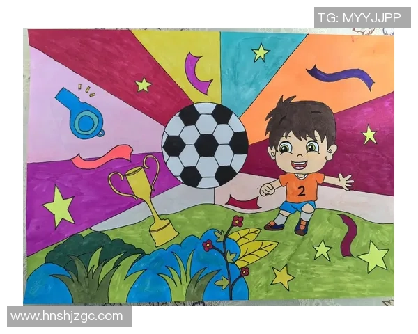 足球球星儿童画卡通风格创意展示 小小球迷眼中的偶像世界